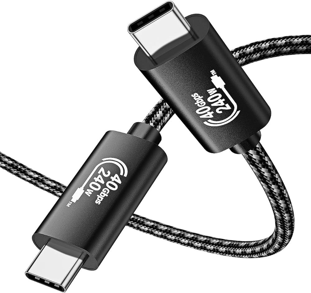USB-C Cable 240W and 40Gbps data transfer